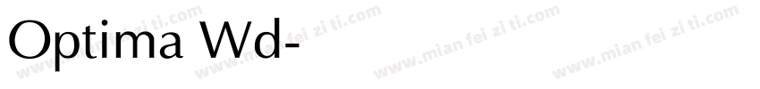 Optima Wd字体转换
